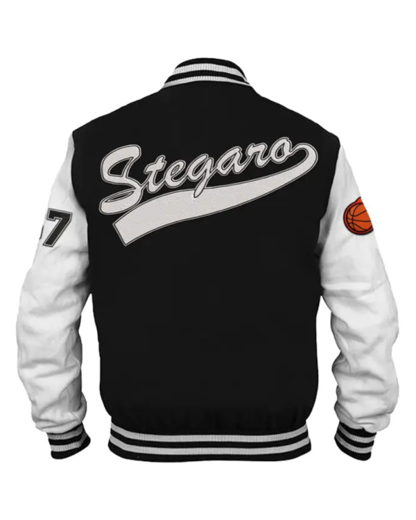 Stegaro Black And White Letterman Varsity Jacket