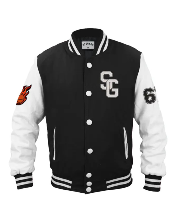 Stegaro Black And White Letterman Varsity Jacket