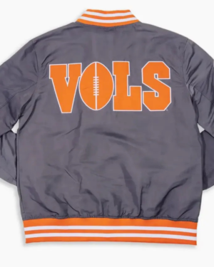 Tennessee Volunteers Smokey Grey Satin Bomber Jacket