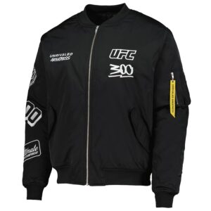 Men’s Black UFC 300 Full-Zip Bomber Jacket