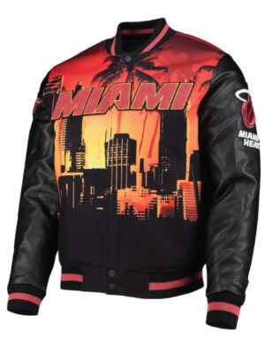 Miami Heat Pro Standard Black Remix Varsity Jacket