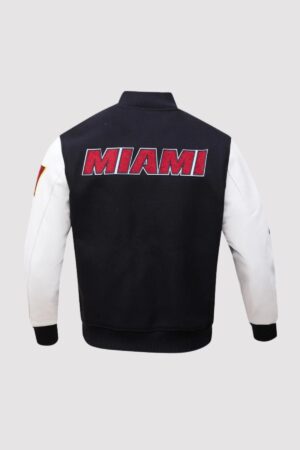 Miami Heat Classic Wool Black/White Varsity Jacket