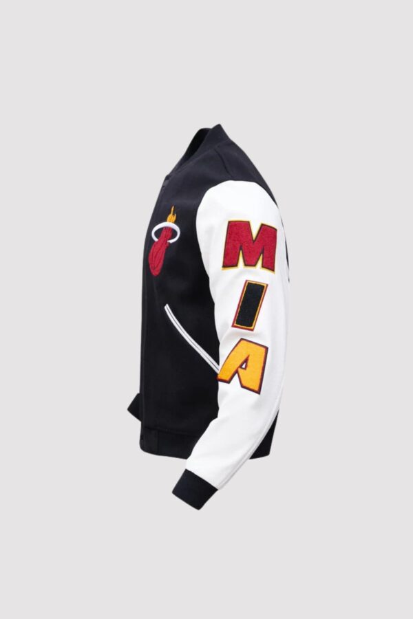 Miami Heat Classic Wool Black/White Varsity Jacket