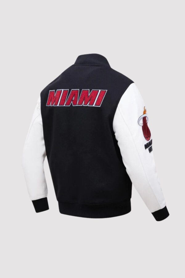 Miami Heat Classic Wool Black/White Varsity Jacket