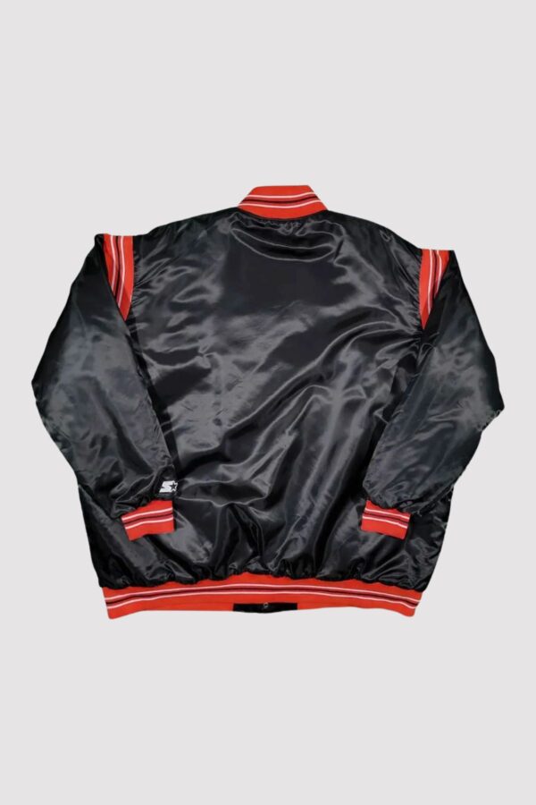 Miami Heat Teddy Black Satin Varsity Jacket