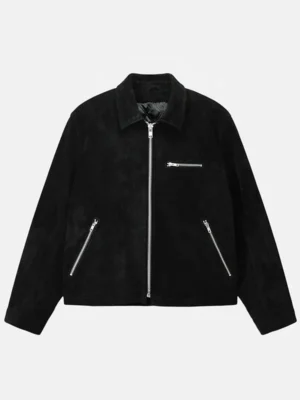 8 Ball Black Suede Leather Jacket